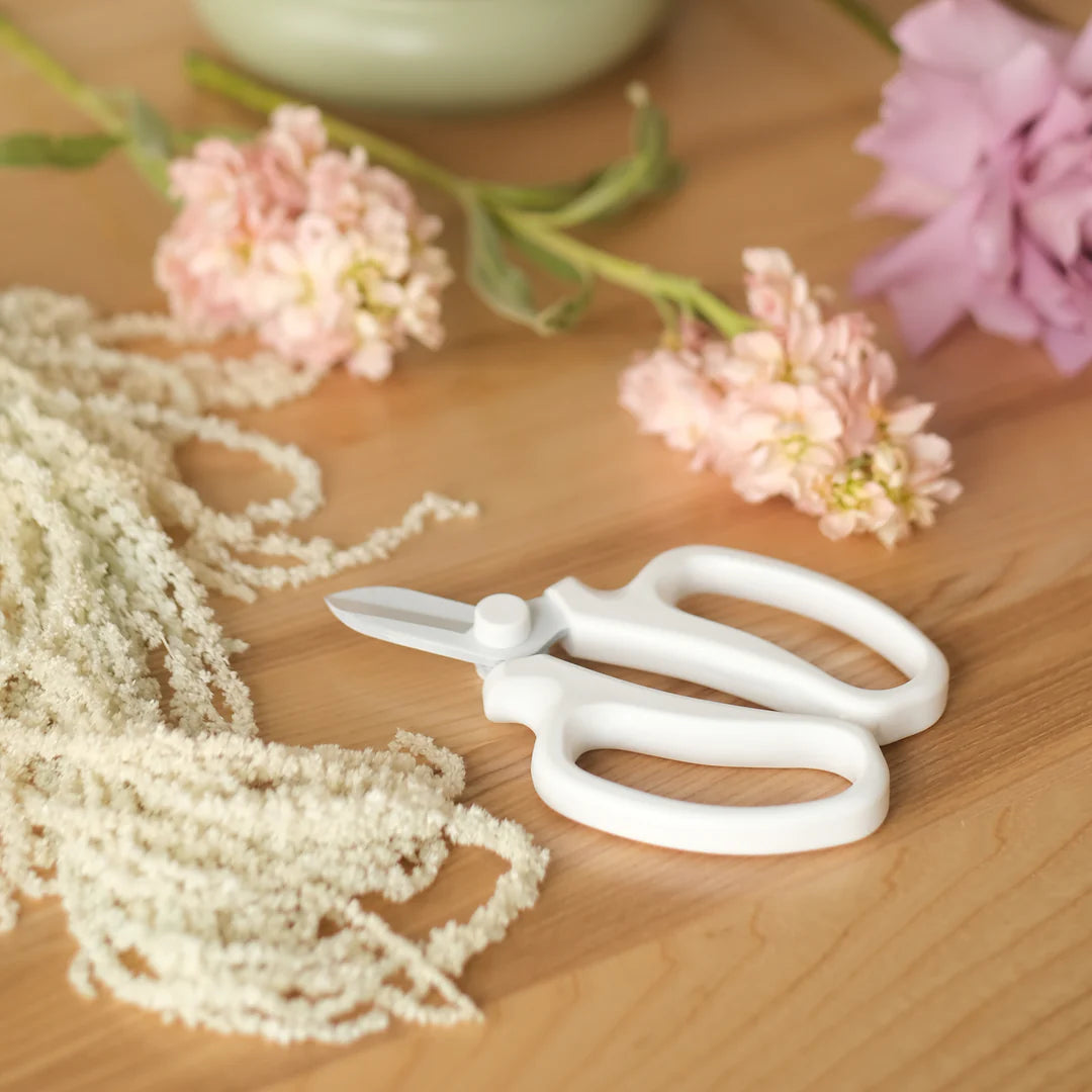 Camilia Flower Snip in White available at Rook & Rose.