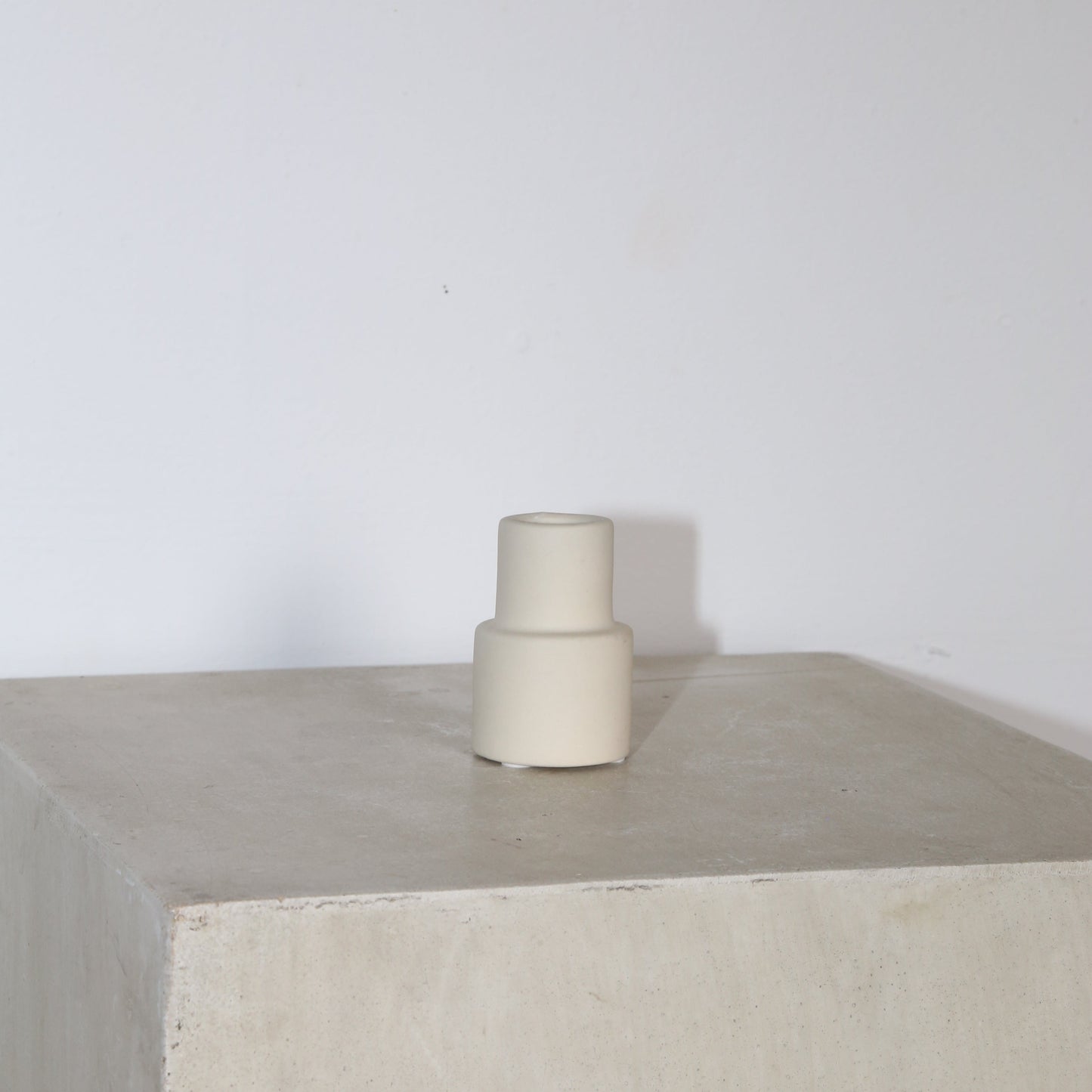 Ceramic Candle Holder - Creamy White