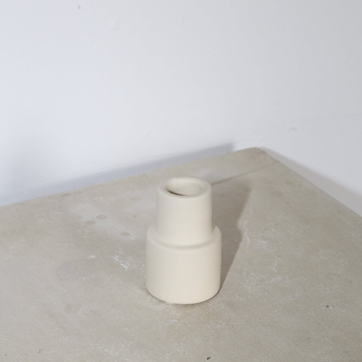 Ceramic Candle Holder - Creamy White