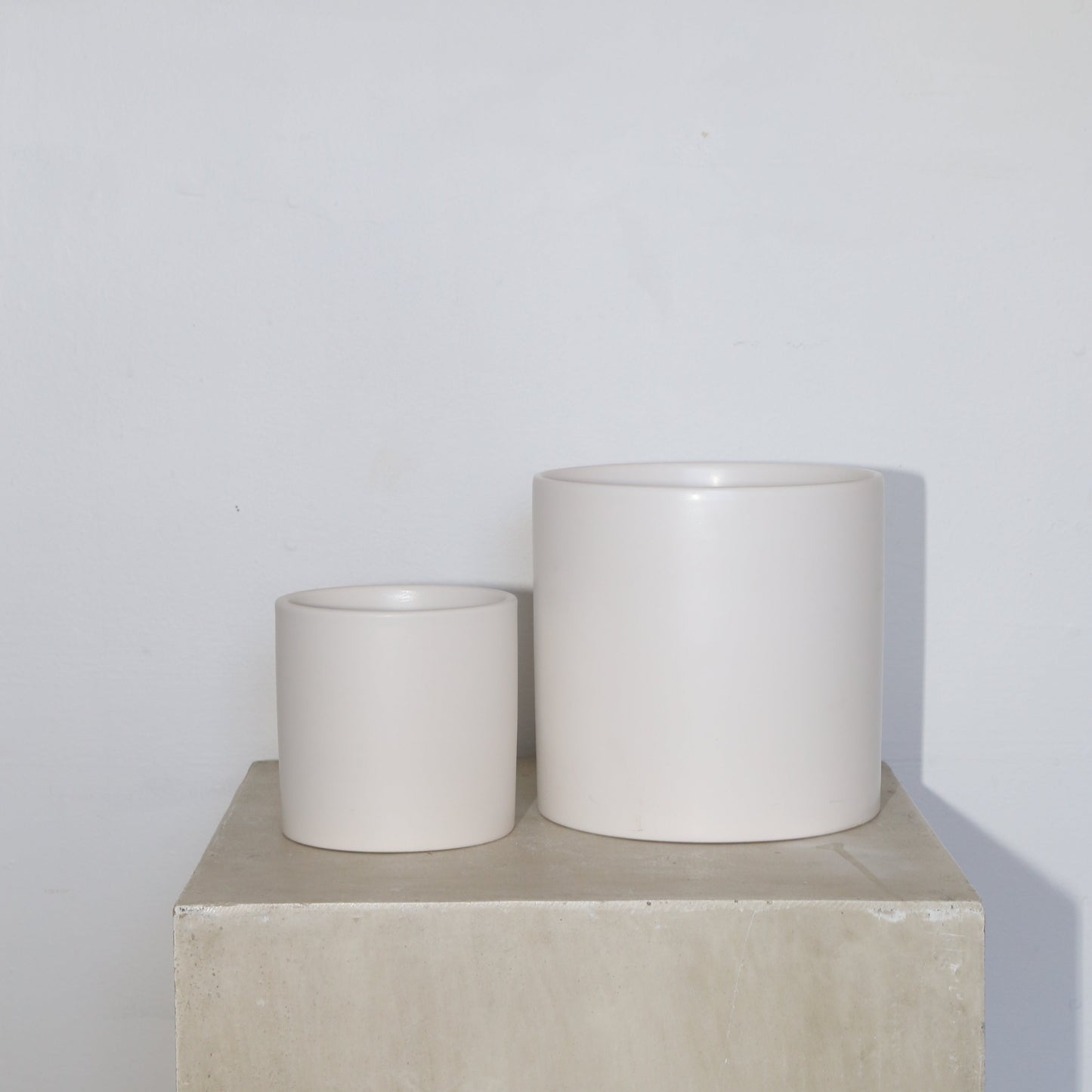 4" Cercle Ceramic Pot - Matte White