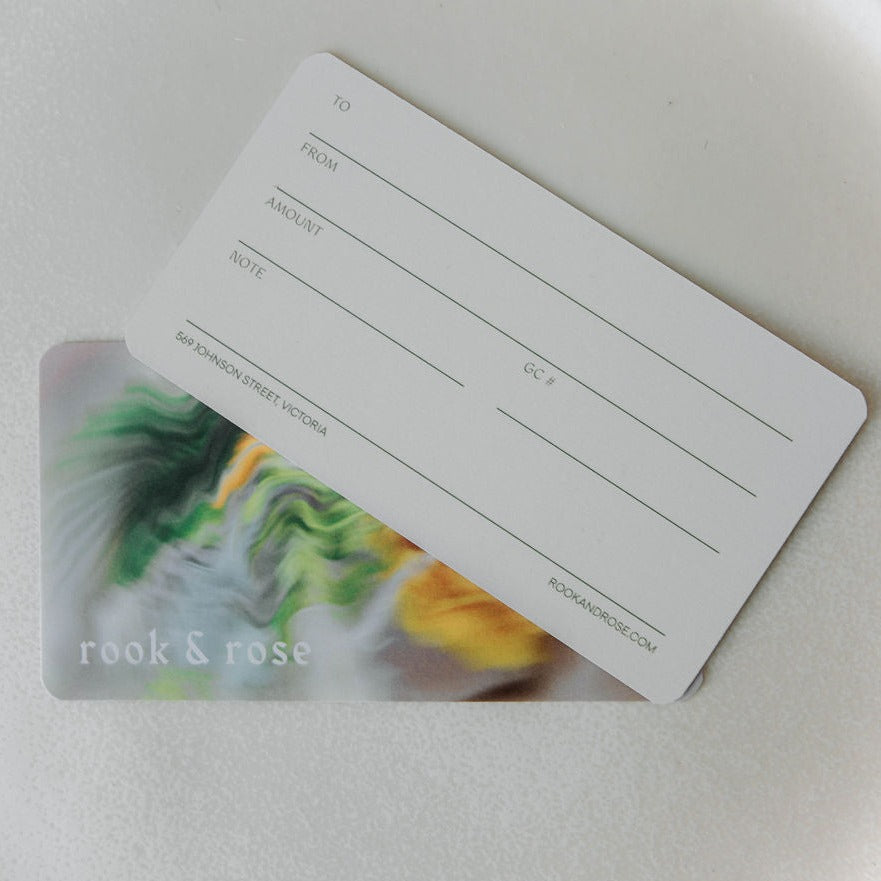 Rook & Rose online and in-store gift card.