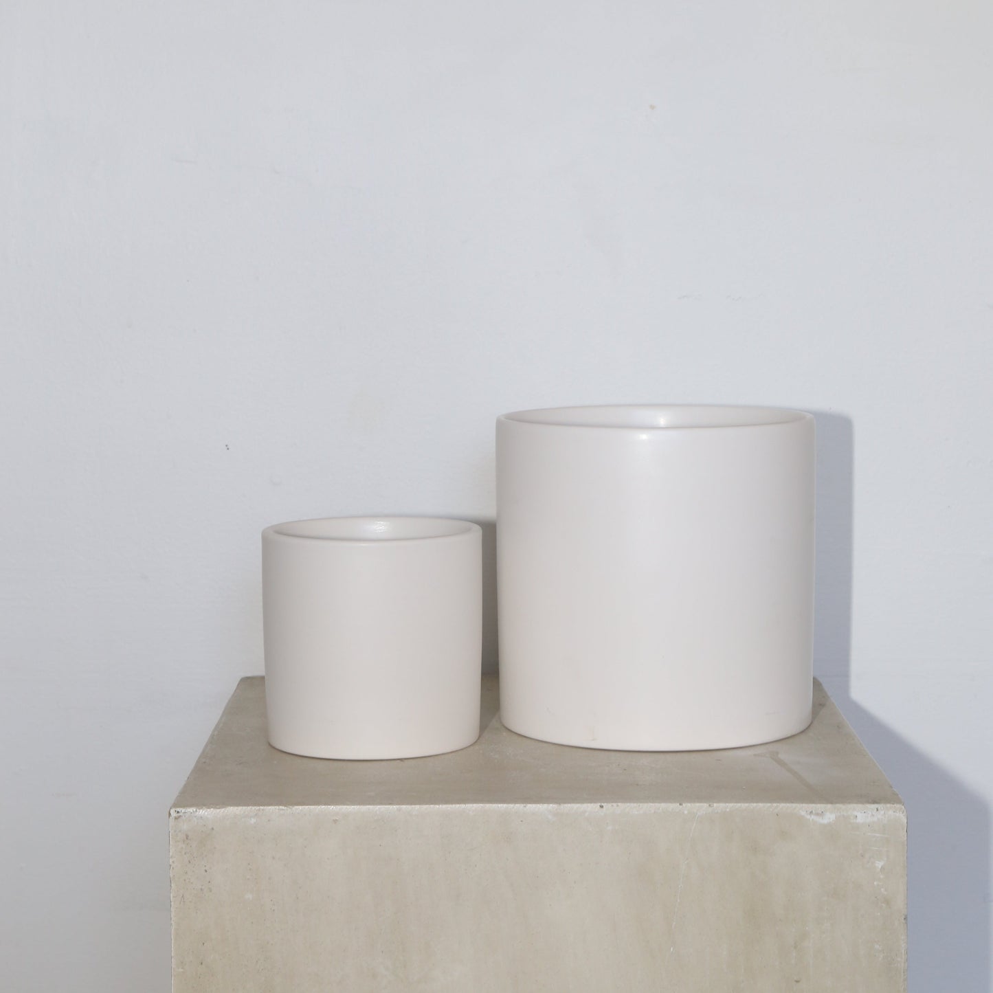 6" Cercle Ceramic Pot - Matte White