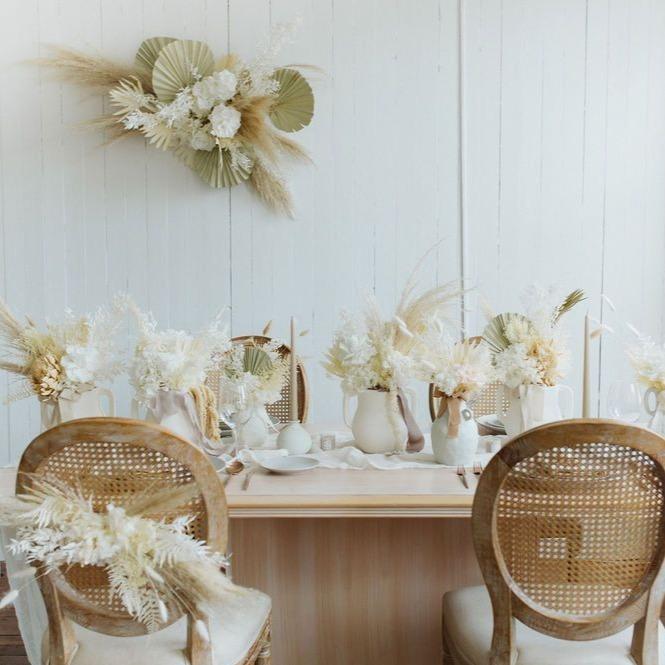 Dried chair flowers available at Rook & Rose.