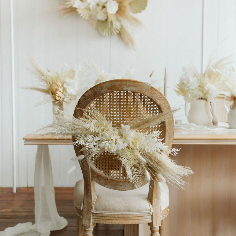 Dried chair flowers available at Rook & Rose.