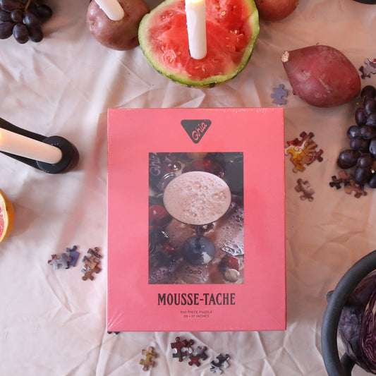 Ghia Mousse-tache 500 piece puzzle available at Rook & Rose.