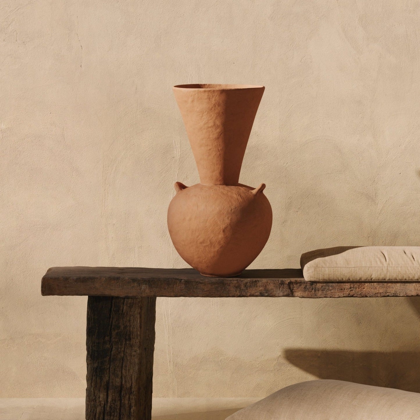 Marta Bonilla handmade ceramic terracotta vase available at Rook & Rose.