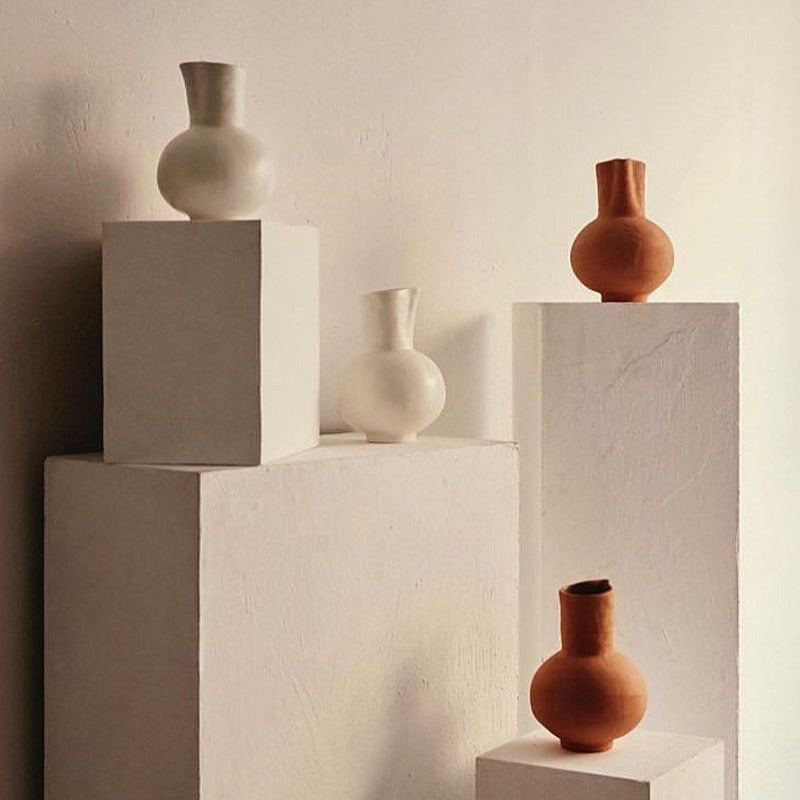 Marta Bonilla handmade ceramic terracotta water pitcher available at Rook & Rose.