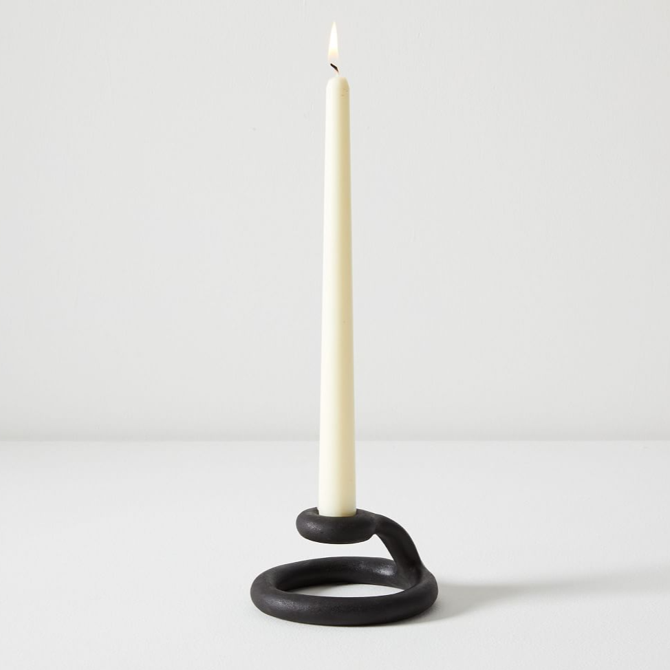 SIN ceramic uni candle holder in black available at Rook & Rose.